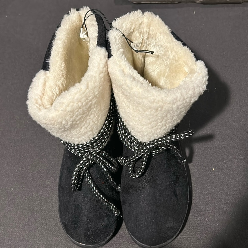 Faux suede boots